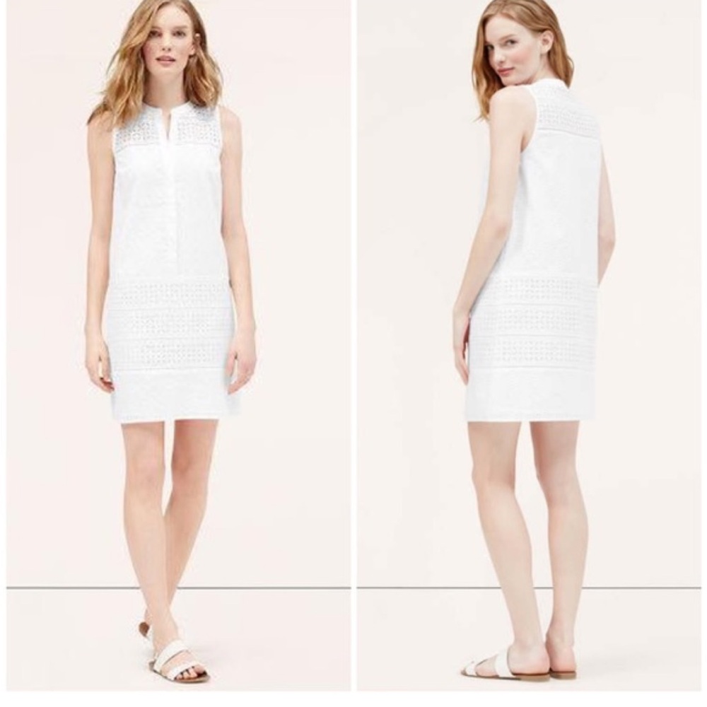 Banana Republic White Eyelet Dress